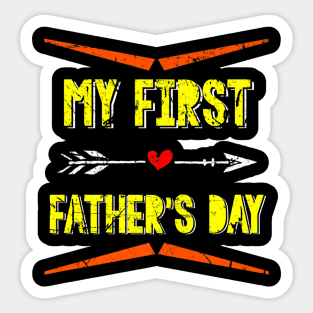 Dad Est 2023 My First Fathers Day Sticker